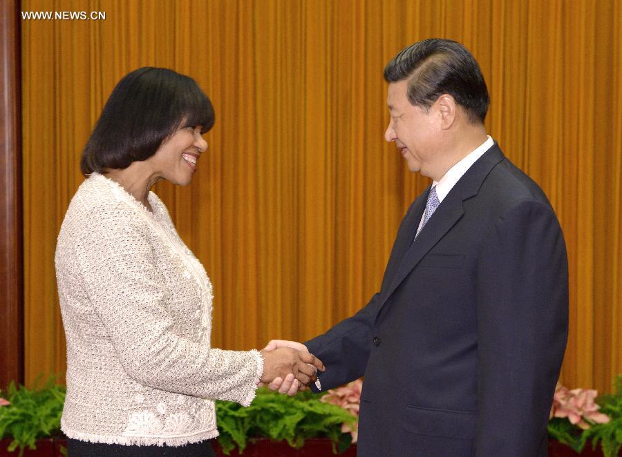 Le président chinois rencontre la Première ministre jamaïcaine 