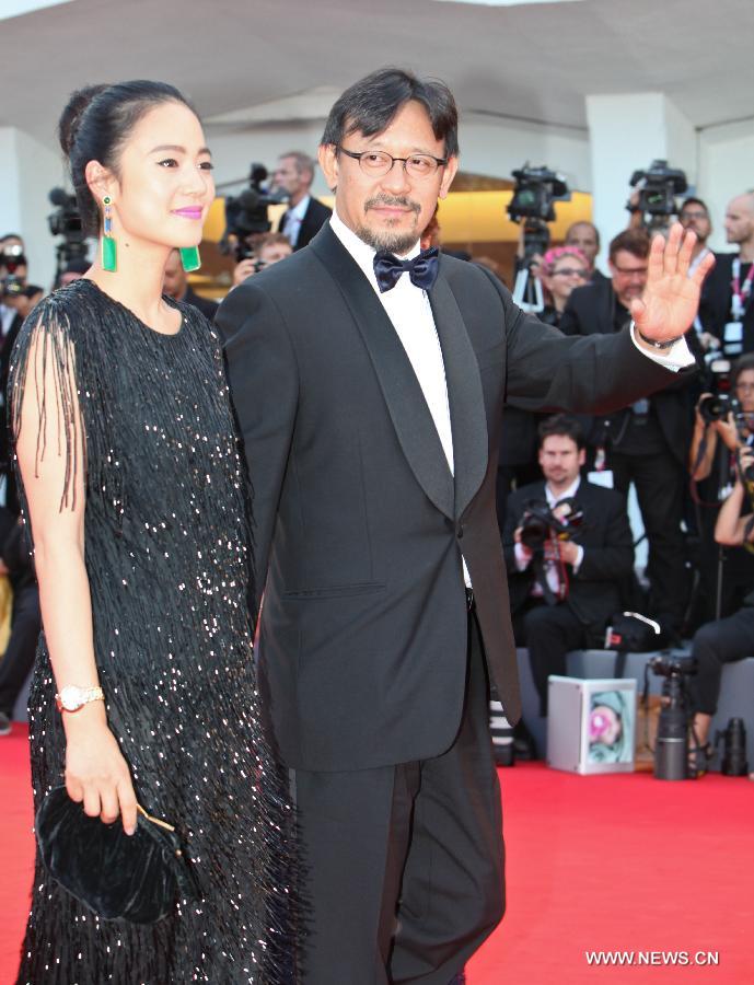 Jiang Wen avec son épouse