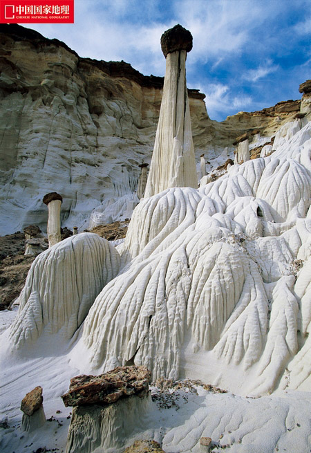 Les falaises blanches du Monument national de Grand Staircase-Escalante, Utah, États-Unis.