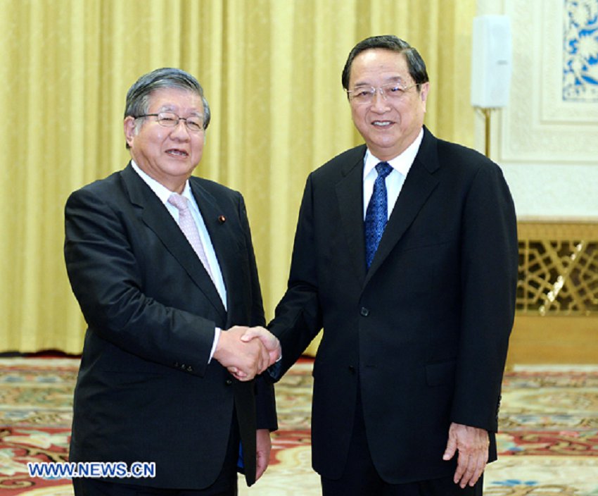 Yu Zhengsheng rencontre une délégation japonaise 