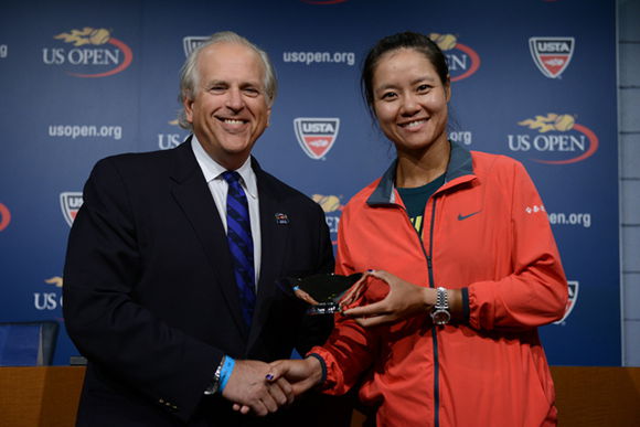 Li Na : première Chinoise à recevoir le prix de l'esprit sportif de l'US Open