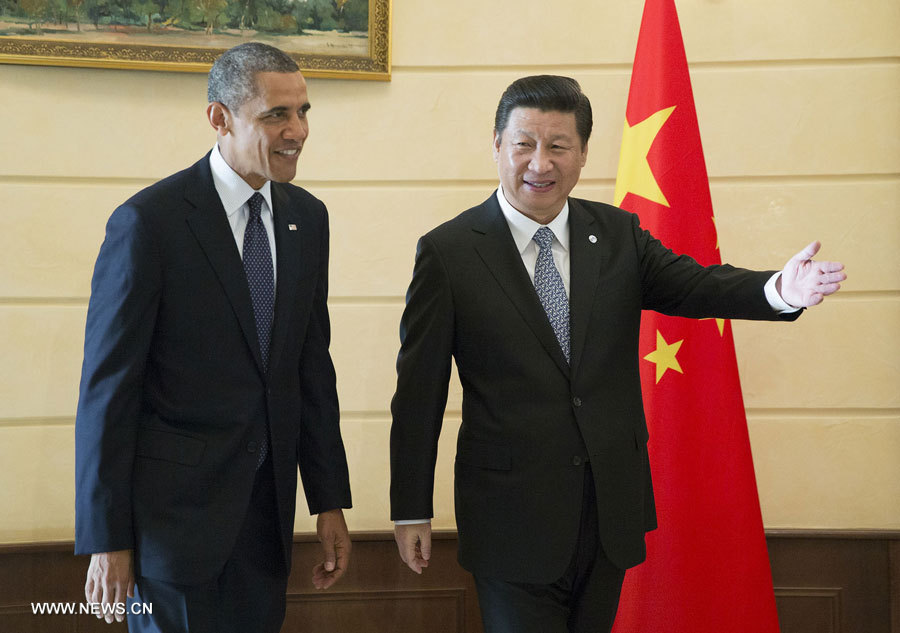 Entretien entre le président chinois et son homologue américain