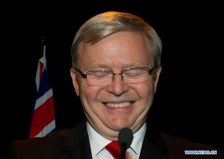 Australie : le PM Kevin Rudd concède la défaite de son parti dans les élections fédérales