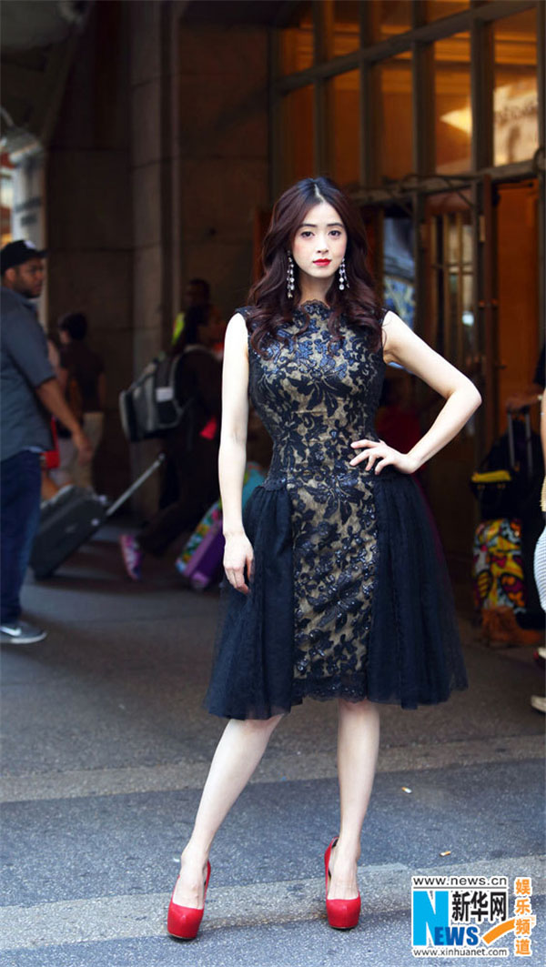 L'actrice chinoise Jiang Xin à la Fashion Week de New York (2)