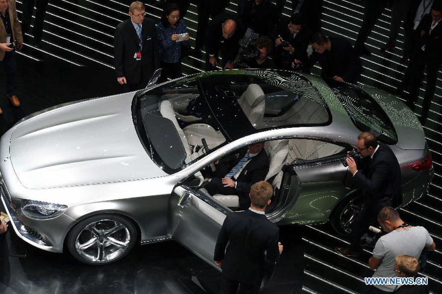 Un concept-car de la Classe S de Mercedes-Benz, présenté lors de la journée de présentation aux médias au Salon automobile de Francfort (IAA) le 10 septembre 2013. [Photo / agences]