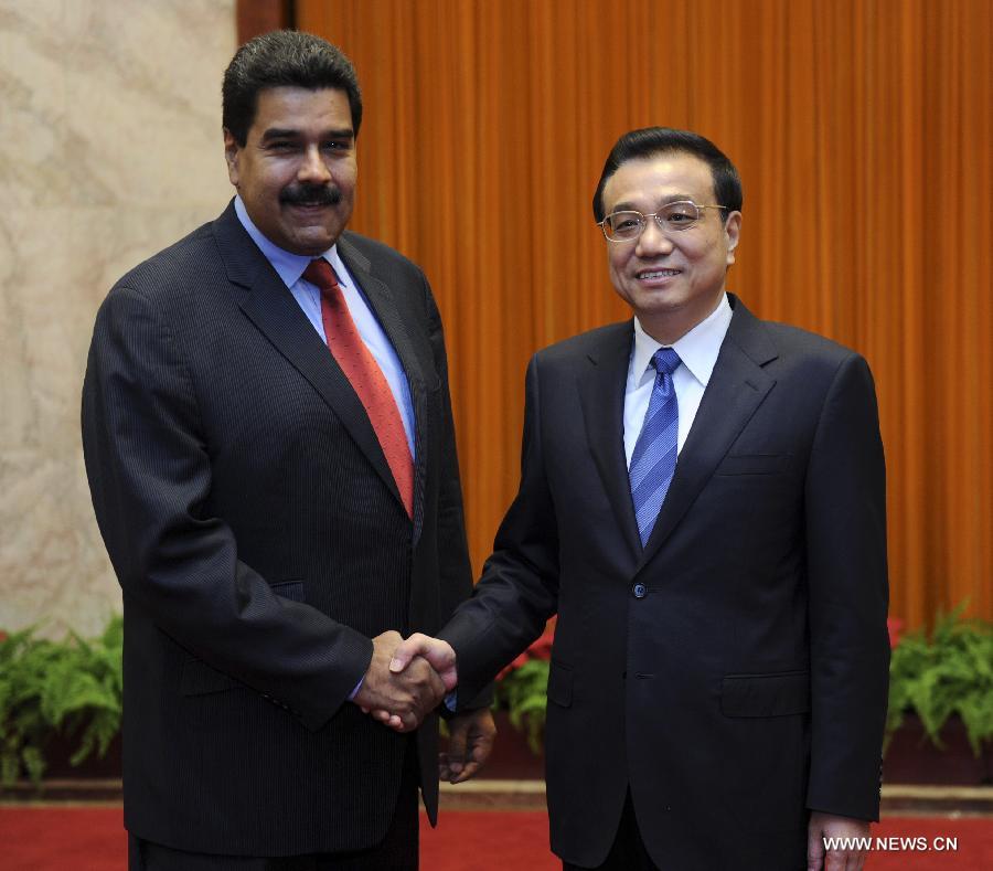 Li Keqiang rencontre le président vénézuélien