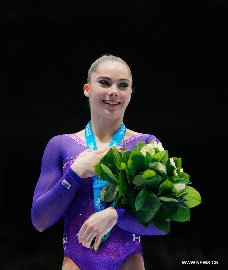 Gymnastique : l'Américaine Kayla Maroney, championne mondiale saut de cheval