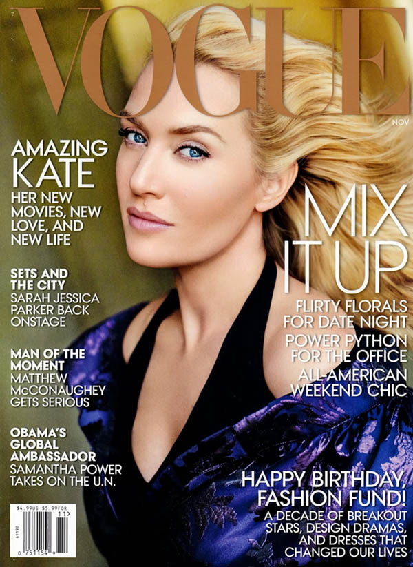 Kate Winslet illustre le magazine Vogue USA