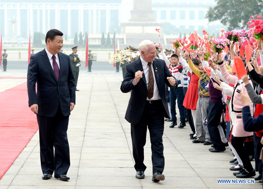 Le président et le PM chinois rencontrent le gouverneur général du Canada  (3)