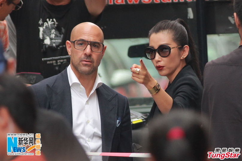 Li Bingbing en plein tournage du film Transformers 4 (5)