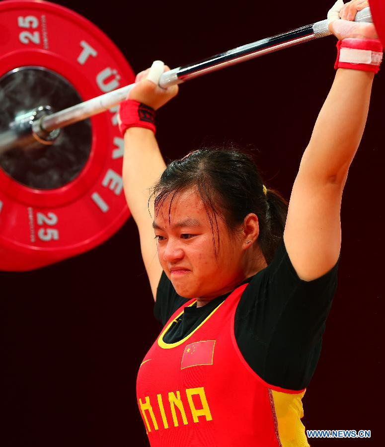 La Chinoise Li Yajun championne du monde d'haltérophilie de 53 kg  (5)