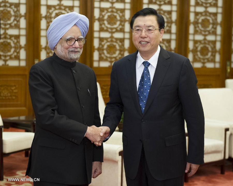 Rencontre entre Zhang Dejiang et Manmohan Singh