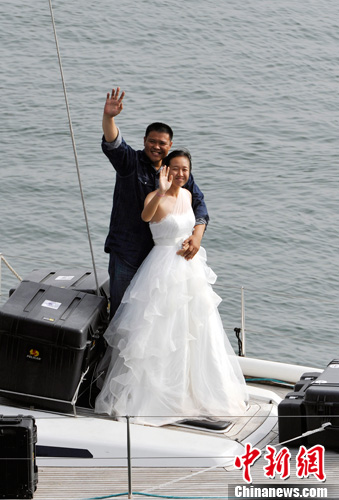 Un jeune couple chinois organise son mariage au pôle Sud (2)