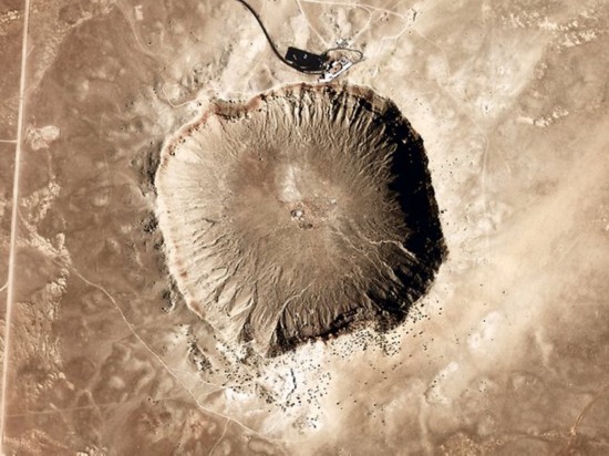 Meteor Crater, l'impact d'un cratère dans l'État de l'Arizona, aux États-Unis