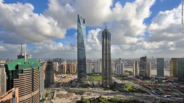 Le Centre mondial des finances de Shanghai, Chine