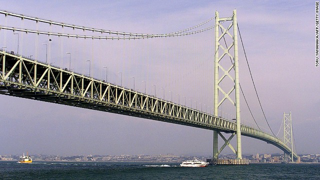 Le Pont du détroit d'Akashi, Japon