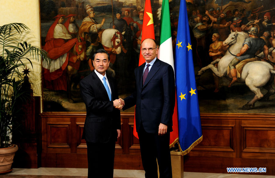 La Chine et l'Italie s'engagent à renforcer leurs relations