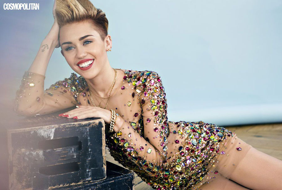 Miley Cyrus à la une de Cosmopolitan