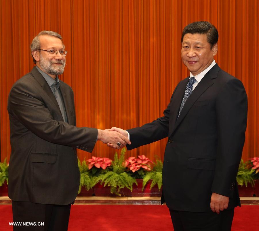 Le président chinois rencontre le président du parlement iranien