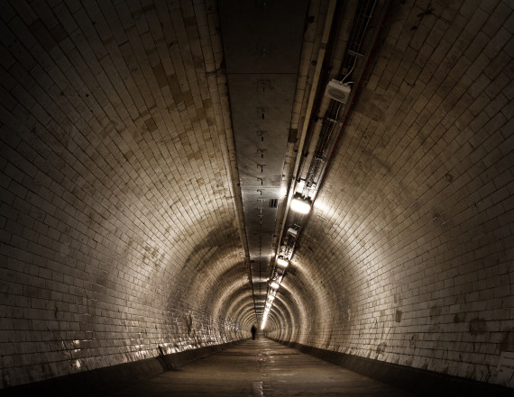 Le tunnel piéton de Greenwich, Grande-Bretagne