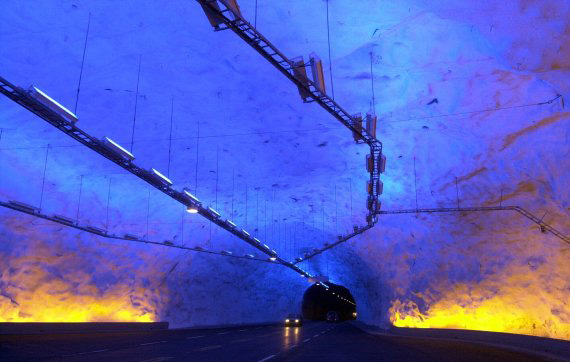 Le tunnel de Lærdal, Norvège