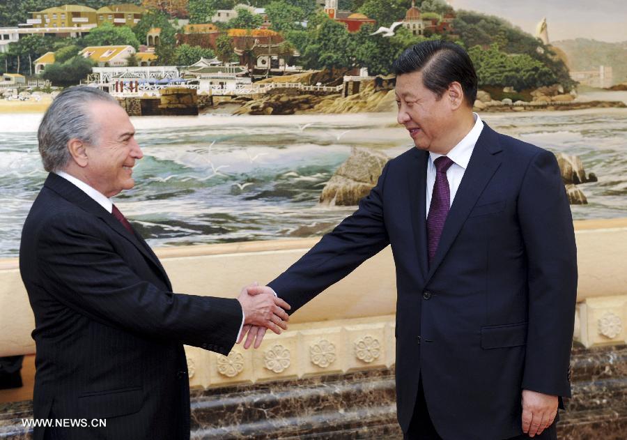 Le président chinois rencontre le vice-président brésilien