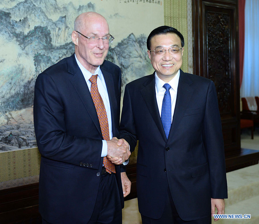 Li Keqiang espère des progrès dans les négociations sur l'accord bilatéral d'investissement entre la Chine et les Etats-Unis