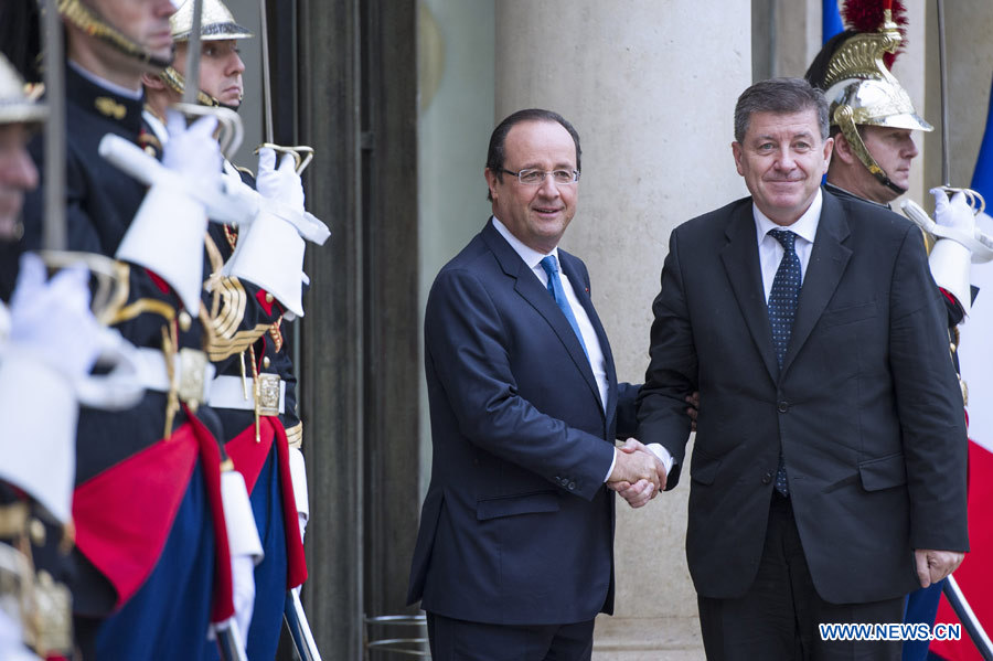 François Hollande reçoit les chefs des organisations économiques internationales siégeant au sommet du G20 (3)