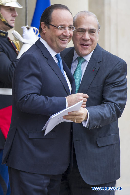 François Hollande reçoit les chefs des organisations économiques internationales siégeant au sommet du G20 (2)