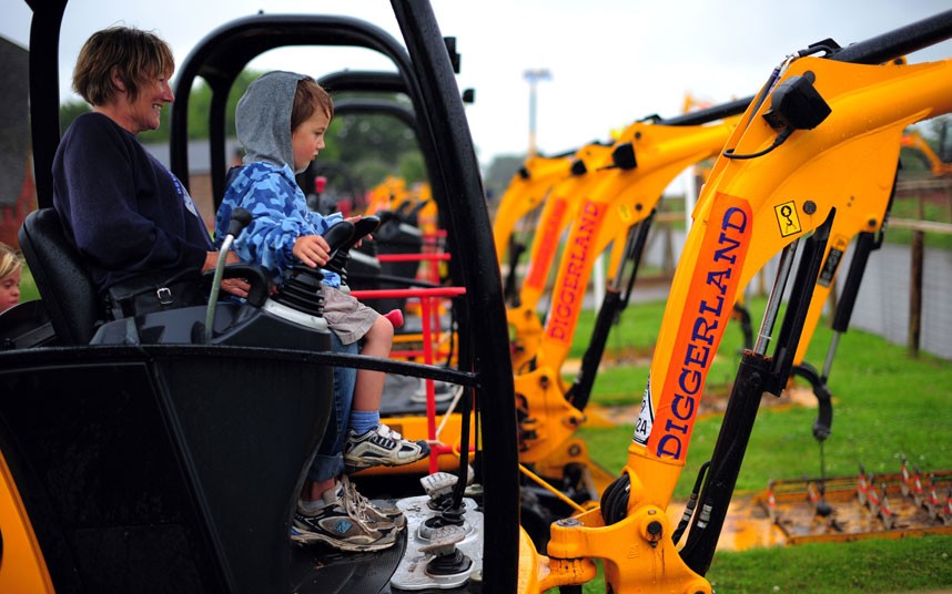 Le parc Diggerland Kent, Grande-Bretagne