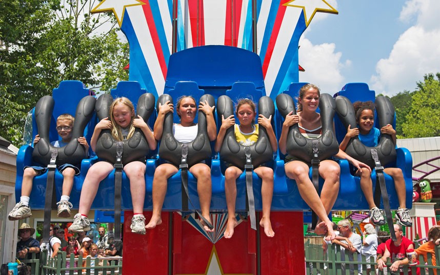 Le parc d'attractions Dollywood, Tennessee, États-Unis.