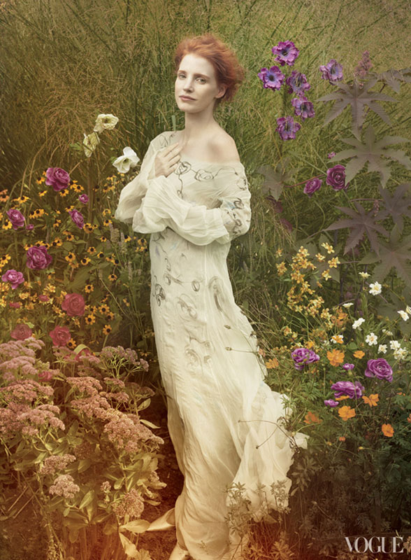 Jessica Chastain pose élégante pour Vogue (3)