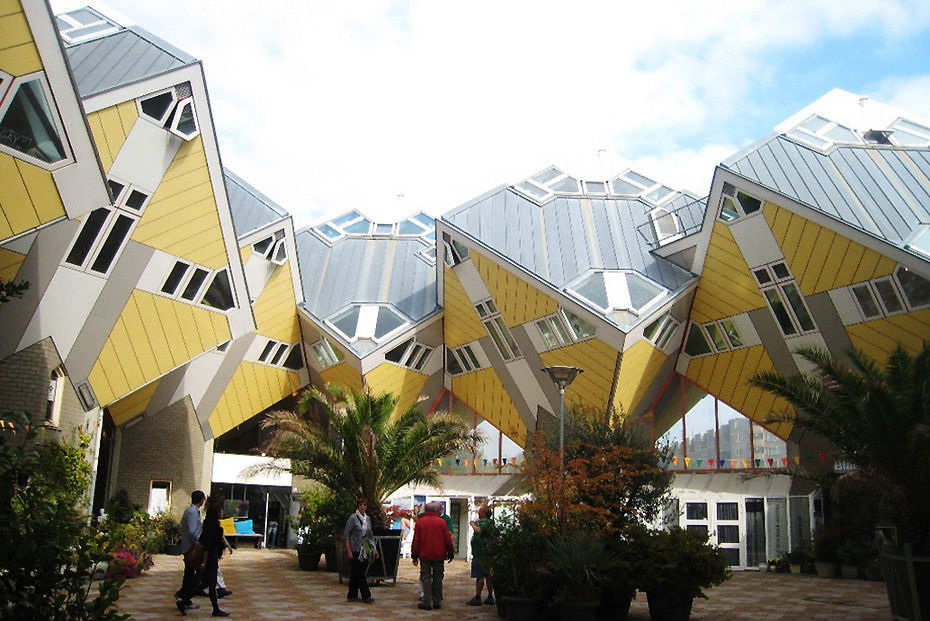 Les Cube Houses construits à Rotterdam aux Pays-bas