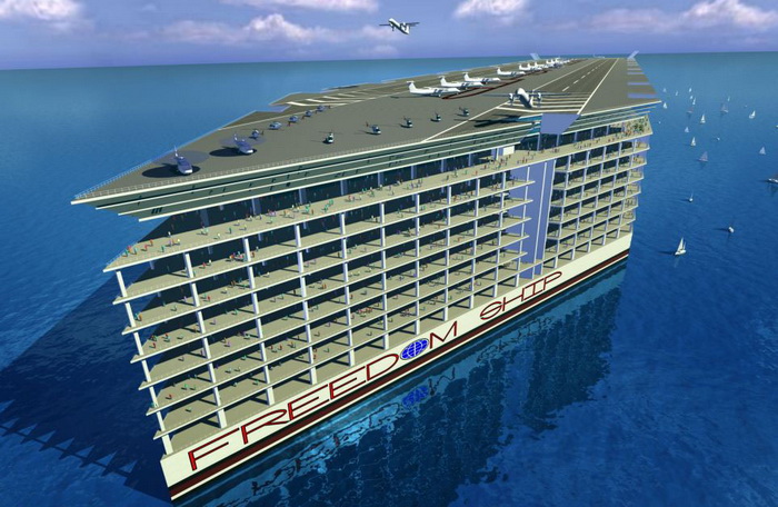 Les Etats-Unis conçoivent un bateau « ville flottante » de 25 étages 