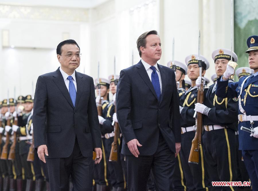 Le Premier ministre chinois rencontre David Cameron