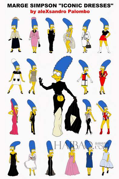 AleXsandro Palombo transforme Marge Simpson en véritable icône de mode (2)