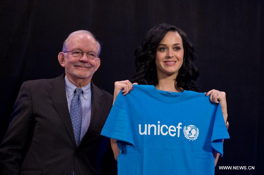 Katy Perry nommée Ambassadrice itinérante de l'UNICEF