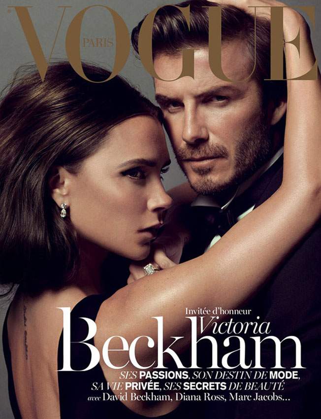 Le couple Beckham pose ensemble pour le numéro de Noël de Vogue Paris
