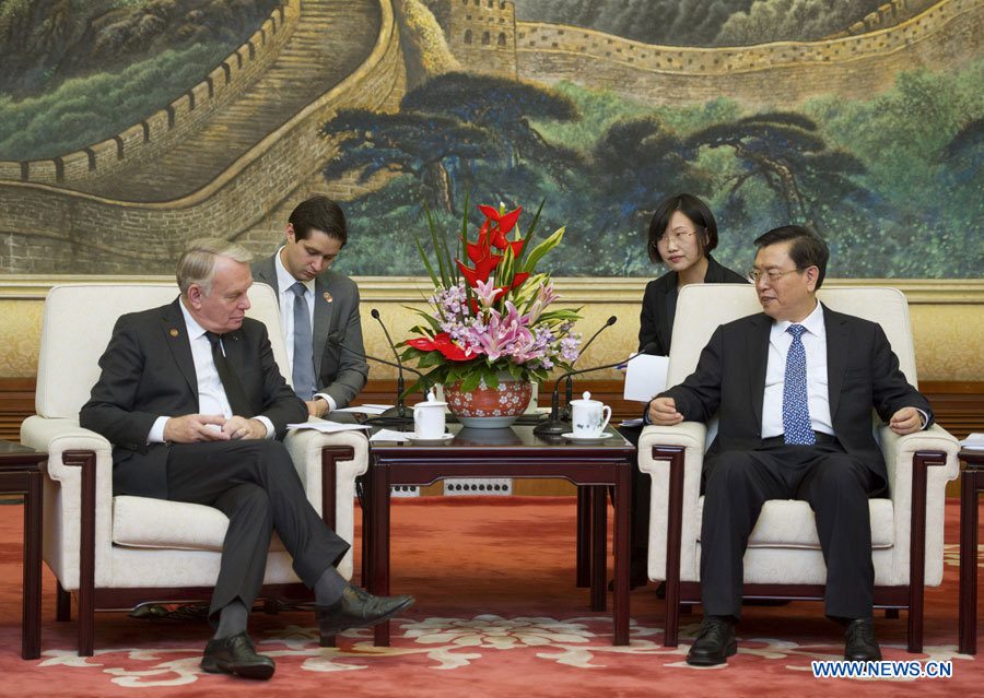 Le plus haut législateur chinois rencontre le Premier ministre français (2)