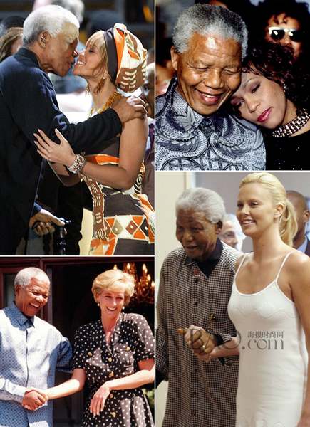Rétrospective: les célébrités qui ont posé avec Nelson Mandela