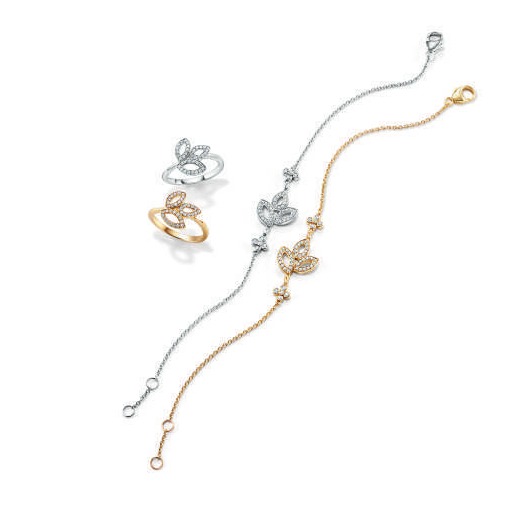 Bracelet et bague Lily Cluster de la marque Harry Winston, 22 000 yuans.