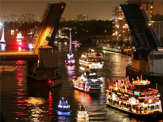 La parade de bateaux de la WinterfestDate : Le 14 décembreLieu : Fort Lauderdale, en Floride, Etats-Unis