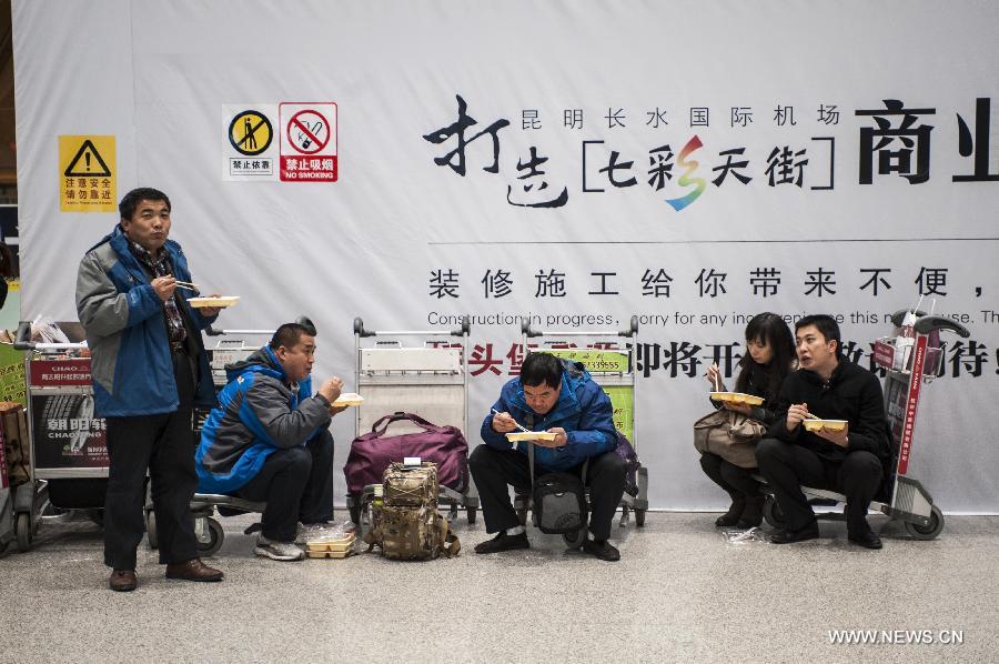 Fermeture de l'aéroport de Kunming en raison du gel et de la neige  