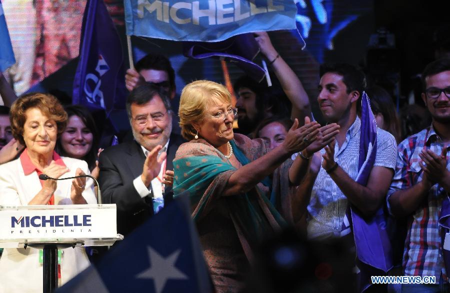 Chili: Michelle Bachelet remporte l'élection présidentielle avec 62% des voix (8)