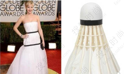 La robe de Jennifer Lawrence raillée sur le net (2)