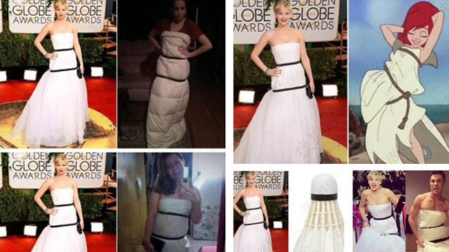 La robe de Jennifer Lawrence raillée sur le net
