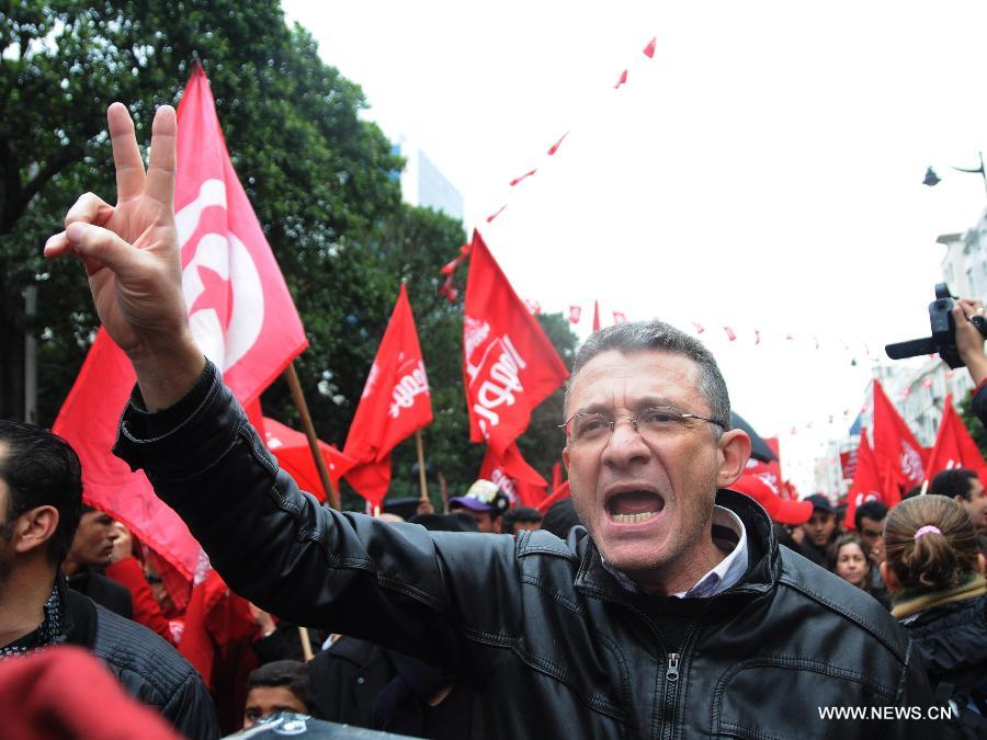 Tunisie : célébration du 3e anniversaire de la révolution