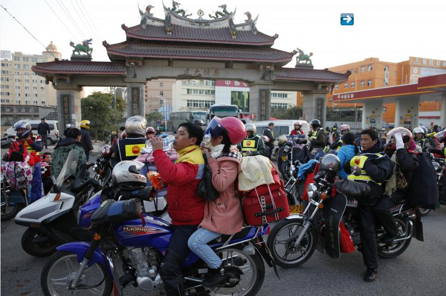 Printemps chinois: des motards courageux pour retrouver leur famille (10)