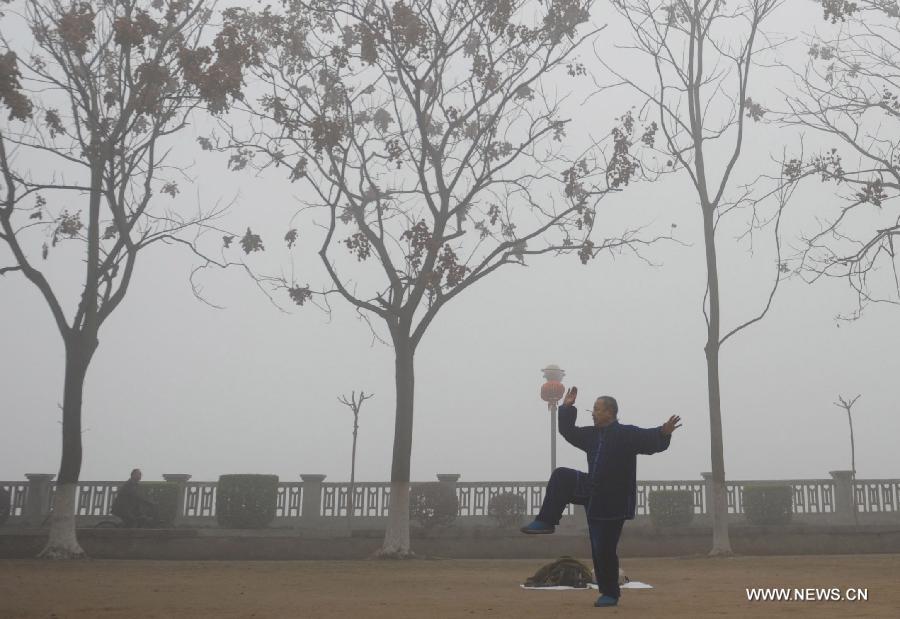Le brouillard perturbe le trafic routier et aérien dans le centre de la Chine (2)