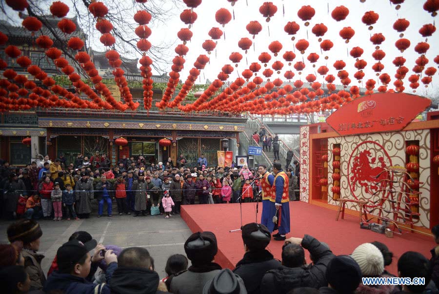 Photo prise le 1er février 2014 lors d'une foire du temple pour célébrer la Fête du Printemps à Beijing